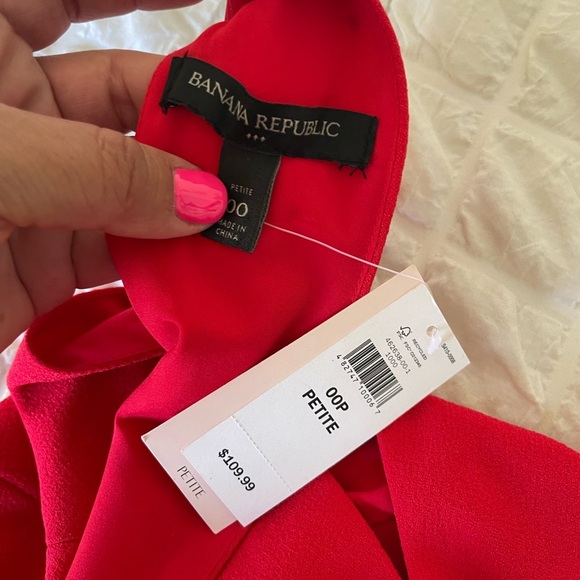 Banana Republic Vibrant Red Criss Cross Back Dress - Picture 6 of 7